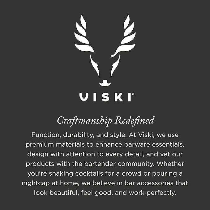Viski Penguin Cocktail Shaker with Strainer, Stainless Steel Cobbler Shaker for Margaritas, Whiskey Sours & Other Cocktails, Bar Cart Accessories for Home Bars, Cocktail Party Essentials, 17 oz
