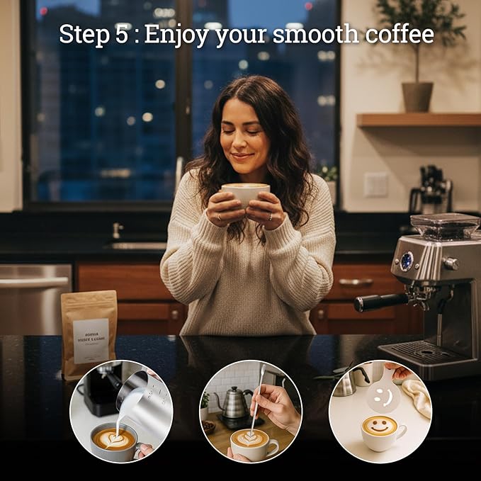 28PCS Espresso Accessories Kit,51mm Espresso Tamper Tools,Includes Wood Station,Distributor,Stirrer,Dosing Funnel,Brush,Puck Screen,Frothing Pitcher,Latte Pen,Powder Ring,Towel,Decorative Stencils