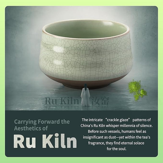 TEANAGOO Matcha Whisk Set Green, 7 Pcs Matcha Set, Matcha Kit for Ceremony, Matcha Tea Set for Making Breakfast/Latte,Whisk Set and Ceramic Bowl with All Accessories, Gift for Family/Friend