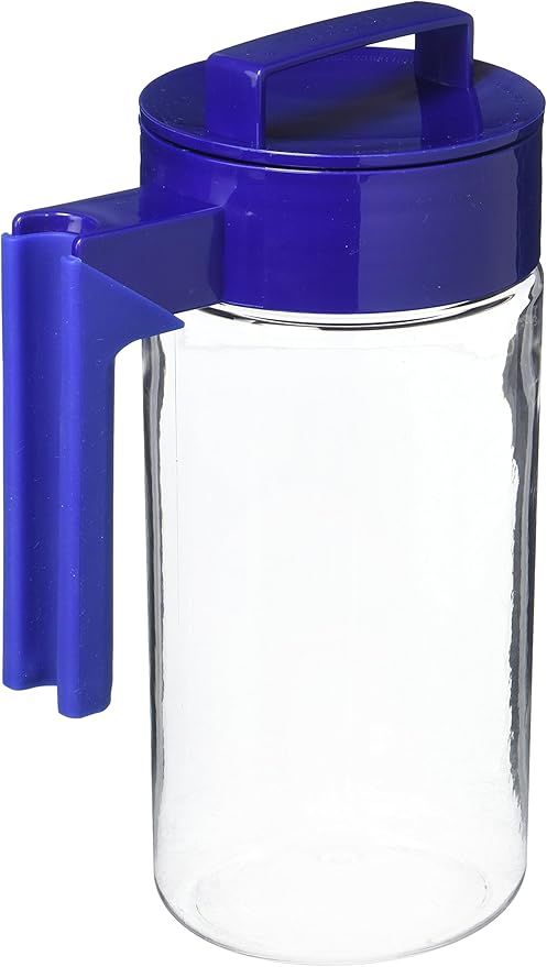 Takeya Airtight Pitcher - Everyday-Use Airtight Pitcher for Iced Tea & More - Clear Pitcher with Lid - Lightweight Kitchen Essential - Spill-Proof & Durable Kitchenware - 1 Quart, Blueberry