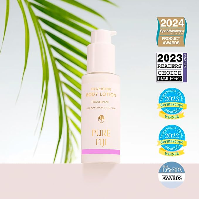 PURE FIJI Hydrating Body Lotion Travel Size, Frangipani (3oz/90ml)