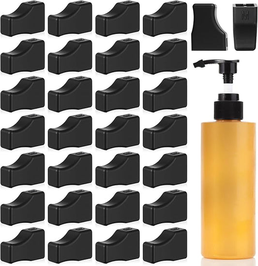 LIQWEI 30 Pcs Coffee Syrup Pump Tip Covers, Black Rubber for Syrup Pump, Sugar, Pour Dispenser, Condiments, Olive Oil, Liquor Bottle, Long Lotion Pumps