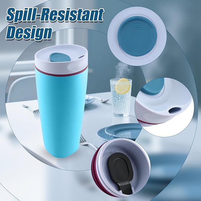 Replacement Lid for Owala SmoothSip Slider 20oz & 12oz, Top Cover Compatible with Owala 24oz Coffee Tumbler, Coffee Travel Mugs Leakproof Accessories, BPA-Free (Blue-Purple)