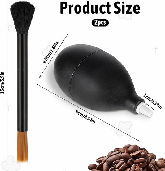 Coffee Grinder Cleaning Brush Coffee Grinder Brush Set Air Duster and Dusting Espresso Brushes Accessories Cleaner Barista Brushes Espresso Machine Cleaning Tool for Bean Grain Tool Home Kitchen