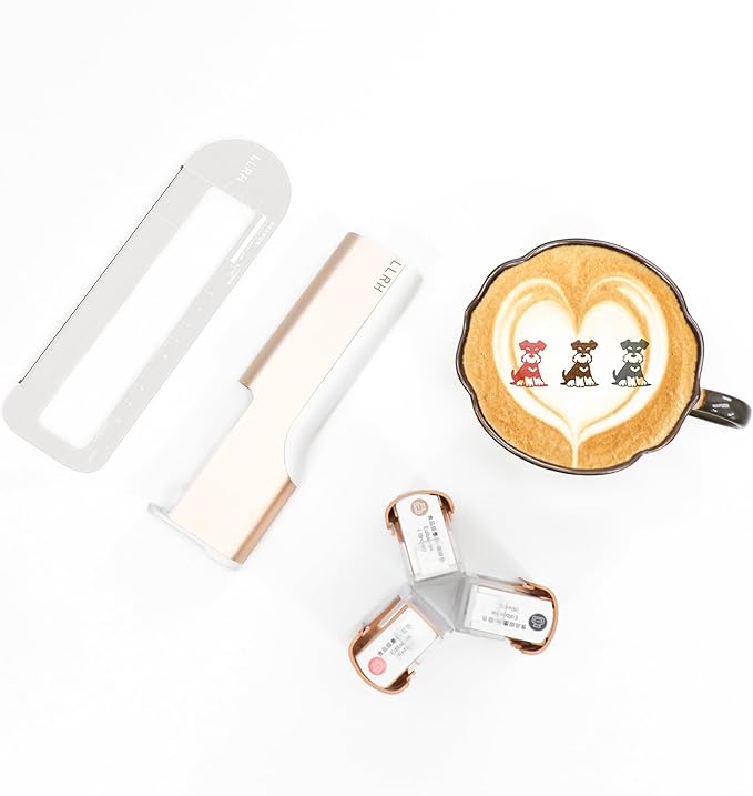 LLRH Latte Art Food Printpen DIY Image for Coffee Beer Cocktails Macaron Cookie, Bluetooth, for Home, Small Shops (3 Colors)