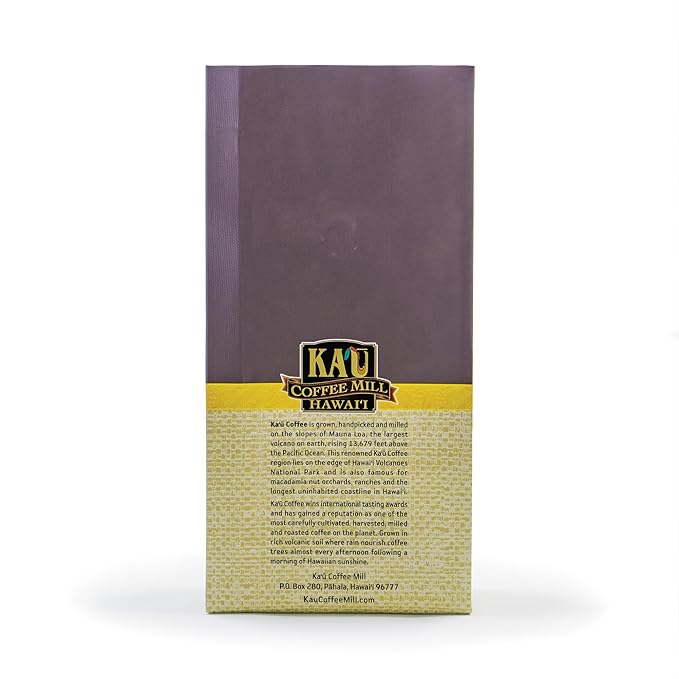 Ka'u Coffee Mill Washed Medium Roast Whole Bean - Bright Aroma - Plum & Citrus Notes - Handpicked & Washed Processed Hawaii Grown Arabica Beans - Gourmet Premium Small Batch - 16oz