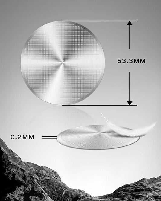 2 Pack 53mm Espresso Puck Screen – 0.2mm Ultra,Compatible with 54mm Espresso Portafilters (Breville Bambino, Breville Barista, Ninja Luxe Café) L12