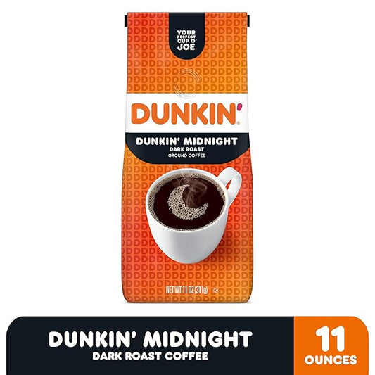 Dunkin' Ground Coffee, Dark Roast, 11 Ounce (Pack of 1)