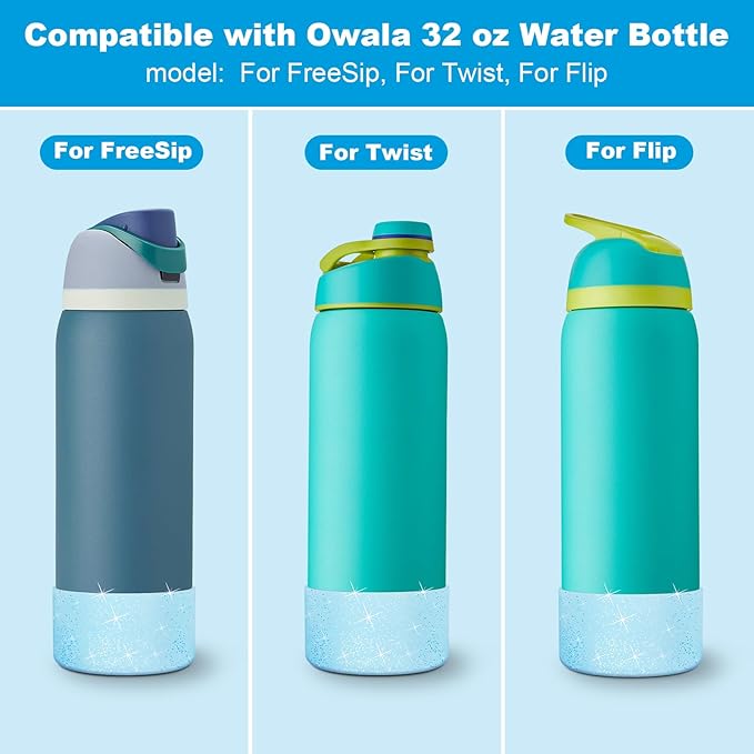 Silicone Boot for Owala Water Bottle 24 oz 32 oz 40 oz, Anti-Slip Protective Sleeve for FreeSip/Twist/Flip Stainless Steel Water Bottles Accessories