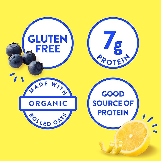 LUNA Bar - Mash-Ups LemonZest + Blueberry Flavor - Gluten Free Snack Bars - Non-GMO - Protein Bars - Made with Organic Oats (15 Pack)