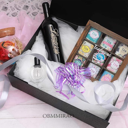 Upgrade 5PCS BLACK Hard Extra Large Gift Box with Lid,16.5 x13 x5.3 Inches, Magnetic Gift Boxes for Clothes Robe Wedding Dress Sweater and Gifts,Reusable Foldable Bridesmaid Proposal Box