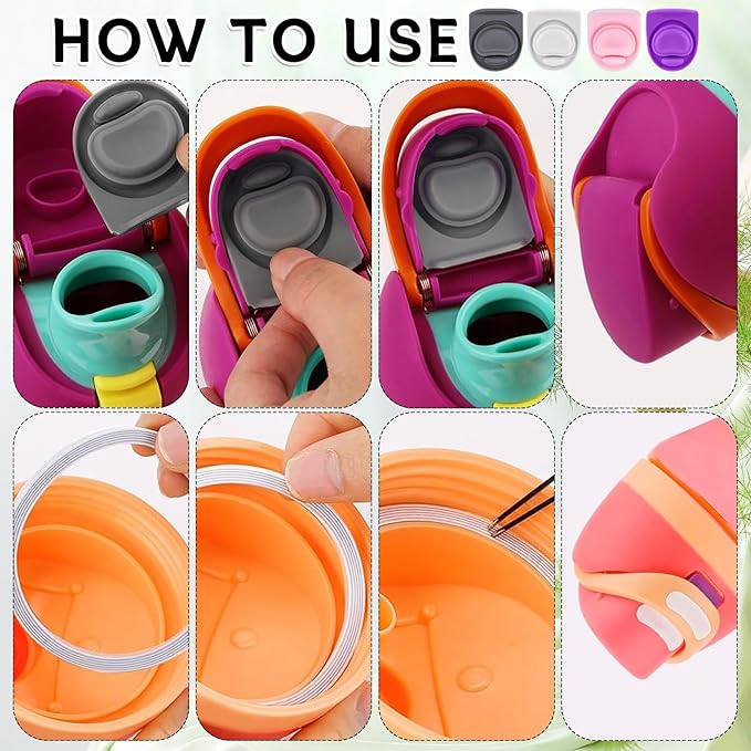 4 Sets Replacement Rubber Stopper and O Ring Gasket Compatible with Owala FreeSip 24oz 32oz,Water Bottle Lid Insert Cap Seal Parts for Owala 16/19/24/32/40oz Mouthpiece Accessories Z4K12