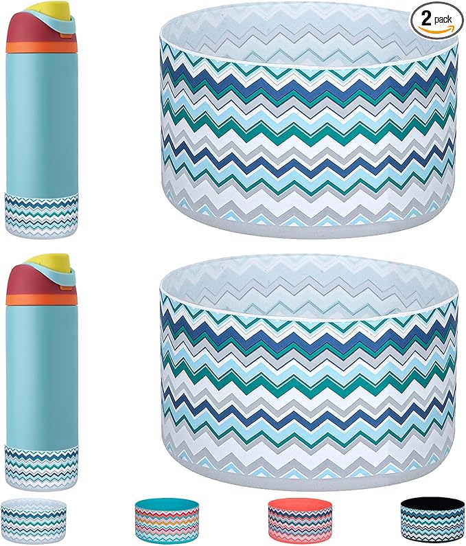 WK IEASON 2Pcs Silicone Boot for Owala Water Bottle, Protective Flask Bottom Cover Base for Owala FreeSip Twist and Flip Flask Water Bottle Accessories-2.83inch Bottom Diameter