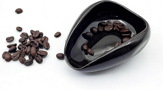 Newly Upgraded Coffee Bean Dosing Cup, Ceramic Dosing Dish for Coffee Beans, Ceramic Single Dose Measuring Tray, Coffee Bar Accessories (Solid Brown)