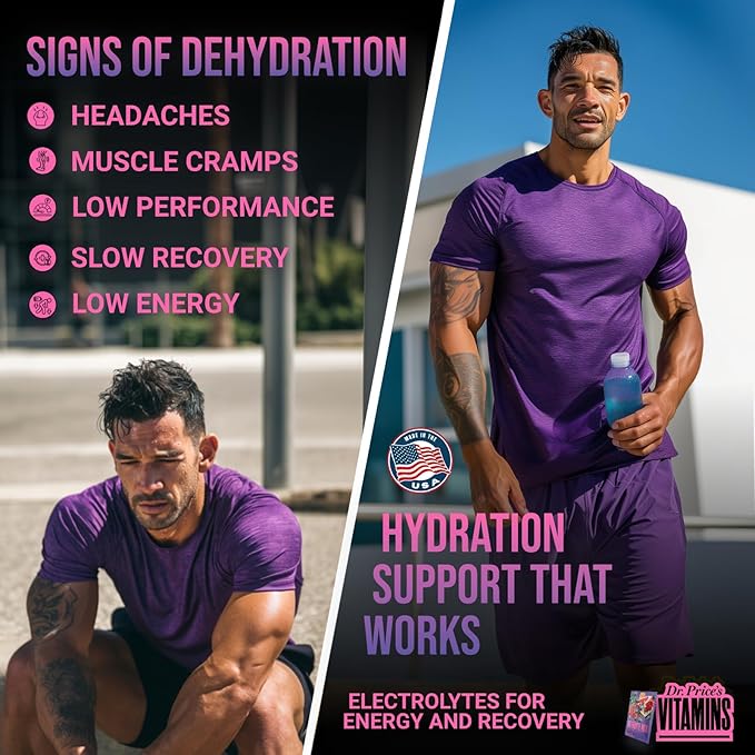 Dr. Price’s Electrolytes Hydration Powder Packets – Blueberry Pomegranate, 30 Packs | Sugar Free Electrolyte Drink Mix, 72+ Trace Minerals, Manganese | Keto, Vegan, Doctor-Formulated, Made in USA