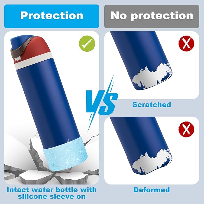 Silicone Boot for Owala Water Bottle 24 oz 32 oz 40 oz, Anti-Slip Protective Sleeve for FreeSip/Twist/Flip Stainless Steel Water Bottles Accessories