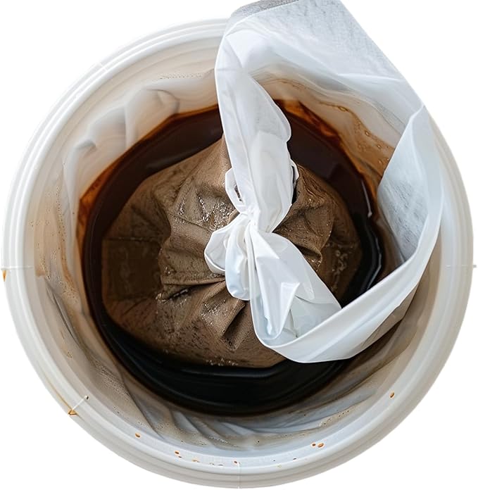 Yzurbu 100pcs 16''x20'' Cold Brew Coffee Filter Bags, No Mess Disposable Filter Bag with Straps for Coffee Shop 5-Gallon Systems