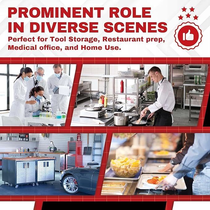 DuraSteel NSF Stainless Steel Table - 24 x 48 Inch Metal Work Table w/Undershelf - Commercial Kitchen, Restaurant, Garage, Laundry - Outdoor Stainless Steel Prep Tables Countertop Island Grill Small