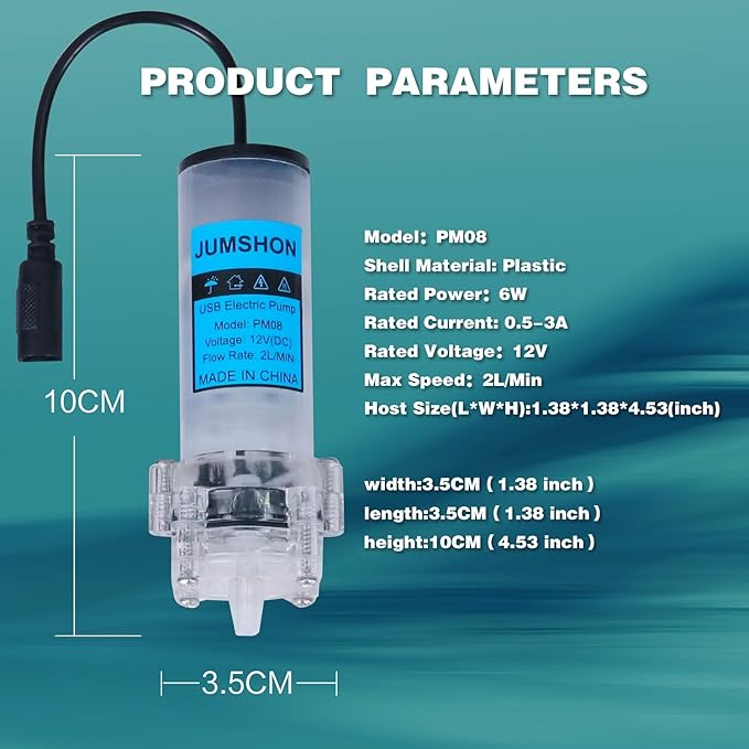 Electric Food Grade Auto Siphon Self Priming Pump for Bottling Home brew Wine,Beer and Kombucha,Water Transfer Pump 100-240V With Timer Control for Ice Maker Coffee Machine Water Cooling,2L/Min