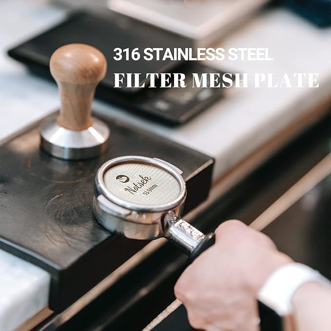 NOTSEK Puck Screen 54mm for Breville, Espresso Puck Screen for Portafilter with Acrylic Storage Box, Resuable 1.7mm 150μm, 316L Stainless Steel Filter Screen for Breville Barista Pro Espress