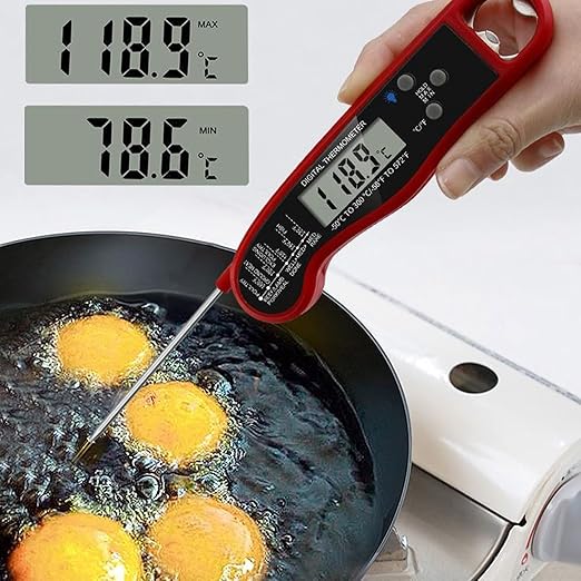 Cooking Temperature Gauge,Instant Read Waterproof LCD Display Kitchen Utensils | Digital Candy Thermograph - for Home Apartment House Baking Frying Steak Grill BBQ Turkey Grillers