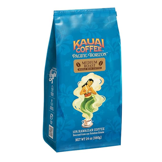 Kauai Coffee Koloa Estate Medium Roast - Whole Bean Coffee, 24 oz. Package