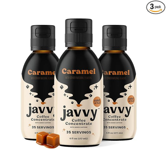 Coffee Concentrate - Cold Brew Coffee, Perfect for Hot or Iced Instant Coffees, Hot Drinks, Cold Brew Concentrate, 3 Pack - Caramel