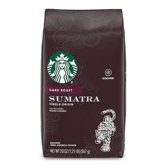 Starbucks Dark Roast Ground Coffee - Sumatra - 100% Arabica - 1 Bag (20 Oz.)