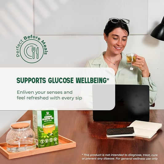VieTreasures Gymnema Leaf Tea - 40 Tea Bags | With Bittermelon, Stevia | Non GMO, Caffeine-Free, Vegan, Keto-Friendly Organic Herbal Tea | Supports Glucose Metabolism Infusion, 2.8oz