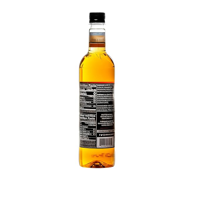 DaVinci Gourmet Sugar Free Caramel Syrup | 25.4 Ounce | Pack of 9