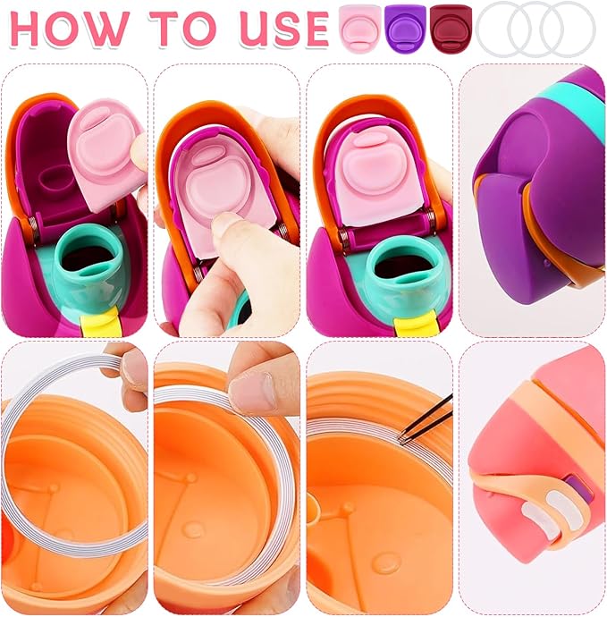 3 Sets Replacement Seal Stopper and O Ring Gasket Compatible with Owala FreeSip 24oz 32oz,Water Bottle Lid Insert Cap Rubber Seal Parts for Owala 16/19/24/32/40oz Mouth Piece Accessories Z3K12