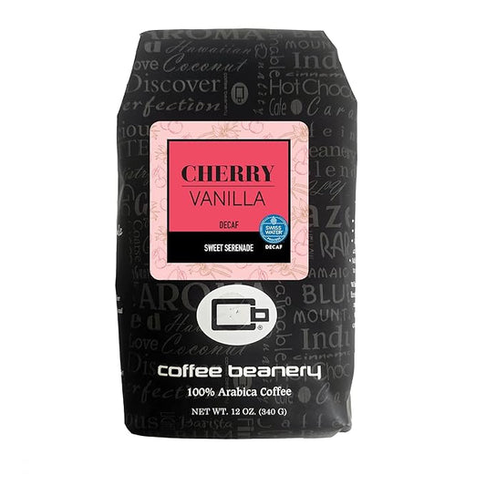 Cherry Vanilla Decaf Medium Roast Ground Flavored Coffee by Coffee Beanery - 12oz