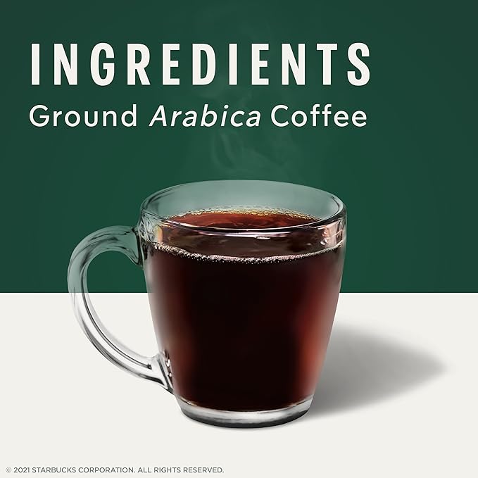 Starbucks K-Cup Coffee Pods, Dark Roast Coffee, Sumatra, 100% Arabica, 1 box (10 pods)