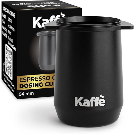 Kaffe Espresso Coffee Dosing Cup with Non-Stick Coating (54mm) - Metal Coffee Ground Dosing Cup for Portafilter - Compatible with 54mm Espresso Machines - Espresso Machine Accessories & Tools