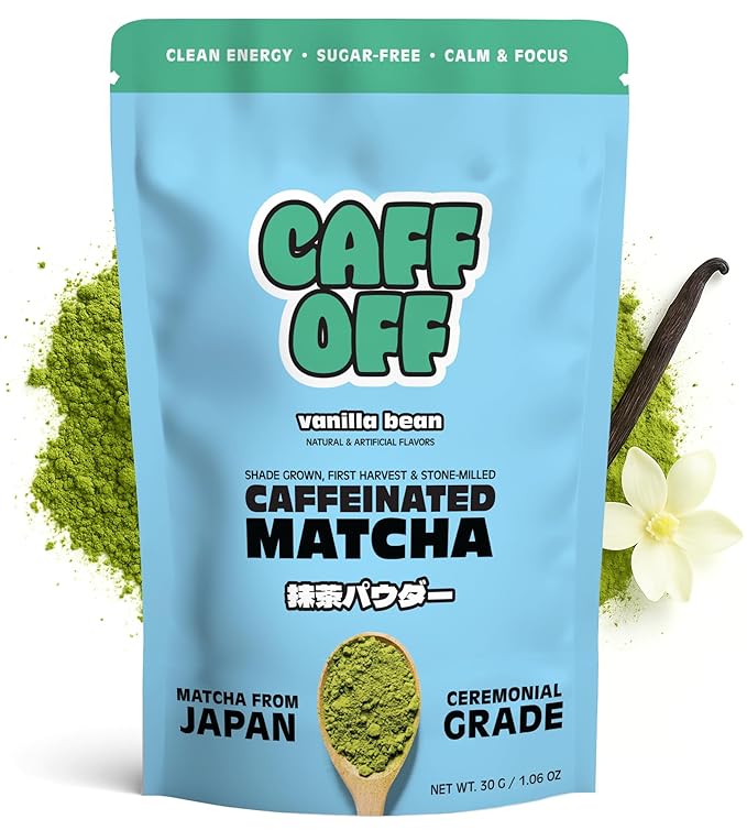 Vanilla Matcha Green Tea Powder From Japan - 1.06 oz / 30 g - Ceremonial Grade & Sugar Free - No Fillers or Milk Powders - Tested For Heavy Metals & Radiation - First Harvest & Shade Grown Matcha Powder