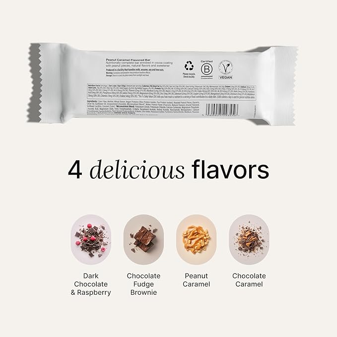 Huel Complete Nutrition Vegan Protein Bars | Variety Pack | 27 Vitamins & Minerals, 2g Sugar, Non-GMO, 100% Plant Based Snack | 15 Pack