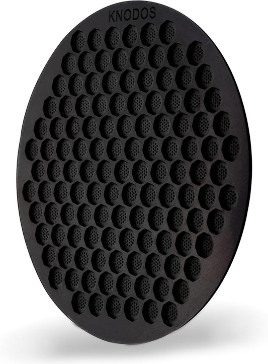 KNODOS 51mm Espresso Puck Screen - Premium Stainless Steel Coffee Filter, Enhanced Extraction, Compatible with Delonghi & More, Easy to Clean (Black, 51mm)