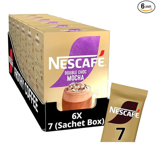 NESCAFÉ MOCHA Double Choco Instant Coffee Sachets x7 (Pack of 6, Total 42 Sachets)