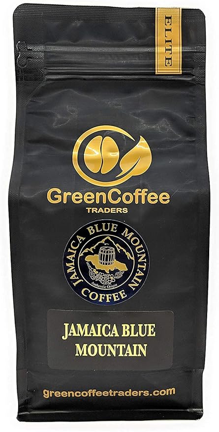 Green Coffee Traders 1LB. 100% Jamaica Jamaican Blue Mountain Roasted Coffee - City Roast, 1lb Bag