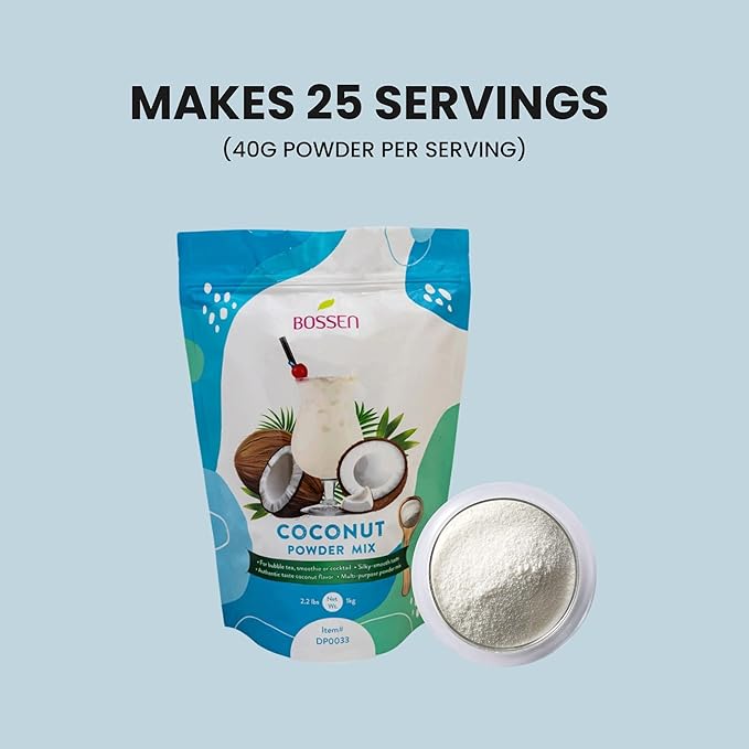 Bossen Bubble Tea Powder Mix - 2.2 Pound (Coconut)