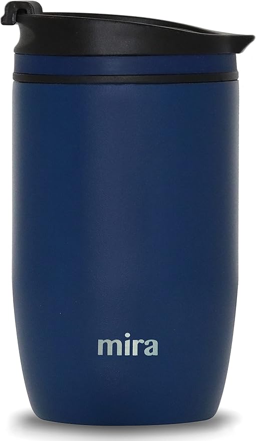 MIRA 12 oz Travel Coffee Mug - Insulated Stainless Steel Tumbler with Screw Lid - Admiral Blue