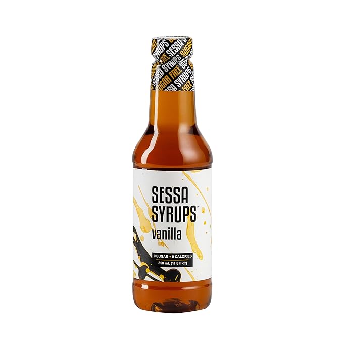 Sessa Syrups Sugar Free Vanilla Syrup - 11.8 Fl Oz - Keto-Friendly, Zero Calorie, Gluten-Free - Natural Flavoring for Coffee, Tea, Cocktails, and More