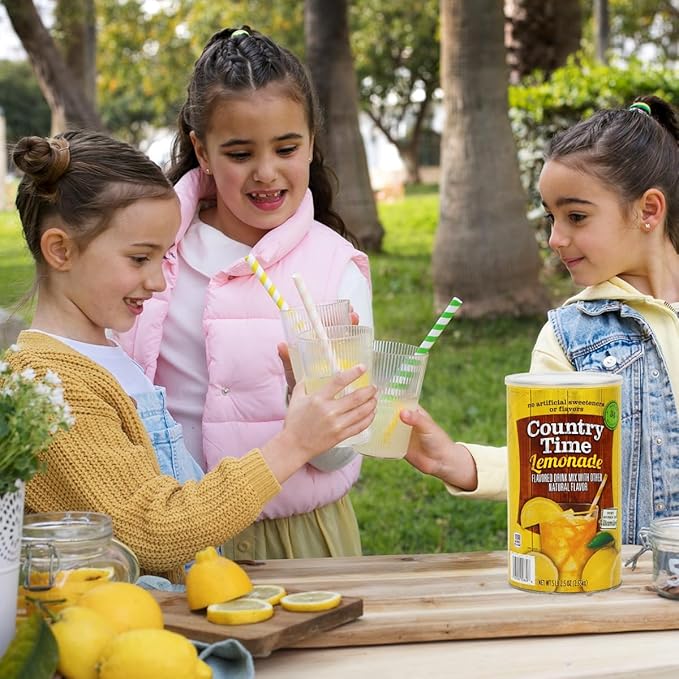 Powdered Lemonade Drink Mix- CountryTime Refreshing Lemonade Mix Powder Drink with Other Natural Flavor - Packaged in Resealable Canister with Easy Measure Scoop, 5lb Bucket, 2 Pack (Total 10.3lb)