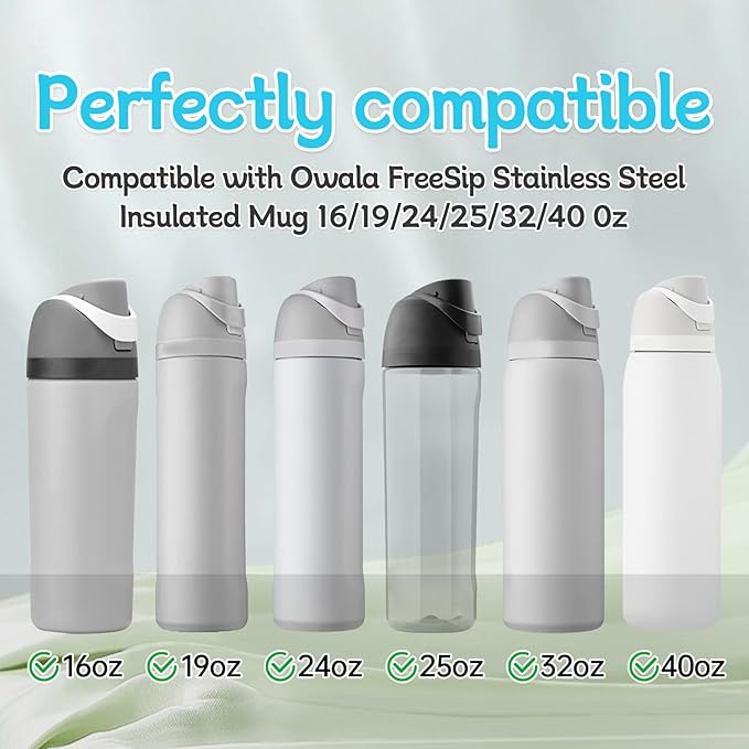 Rubber Seal Replacement Stopper Compatible with Owala Freesip16/19/24/32/40oz Spout Lid,5 Pcs Water Bottle Gasket Silicone Cap Insert Gasket Stopper Replacement Parts Accessories (5 Colors 4)