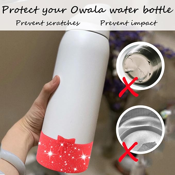 Silicone Bow Boot Water Bottles Accessories for Owala 32 oz WaterBottles