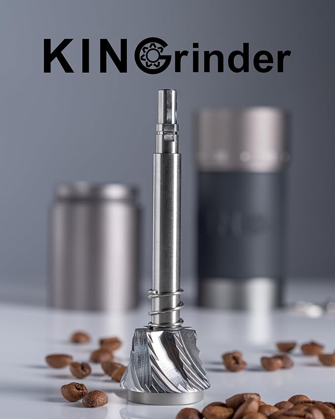 【Famous KOL Recommended】KINGrinder K6 Manual Hand Coffee Grinder with Straight Handle for French Press, Drip, Espresso with Assembly Consistency Stainless Steel Conical Burr Mill, 25-35g Capacity