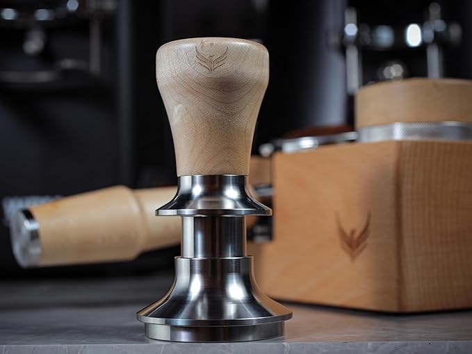KNODOS 54mm Espresso Kit for Breville – Maple Bottomless Portafilter, Coffee Distributor, Tamper, WDT Tool, 2 Puck Screens – Fits Barista Express, Pro, Touch, Bambino, Infuser
