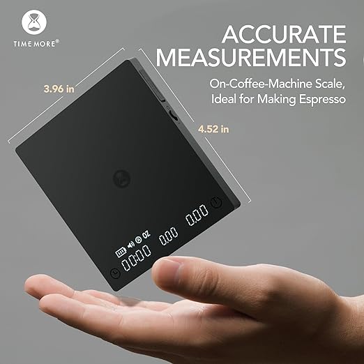Timemore Basic Mini Coffee Scale, Slim & Lightweight Design, Three Modes | Digital Espresso Scale with Timer for Precision Brewing, Black