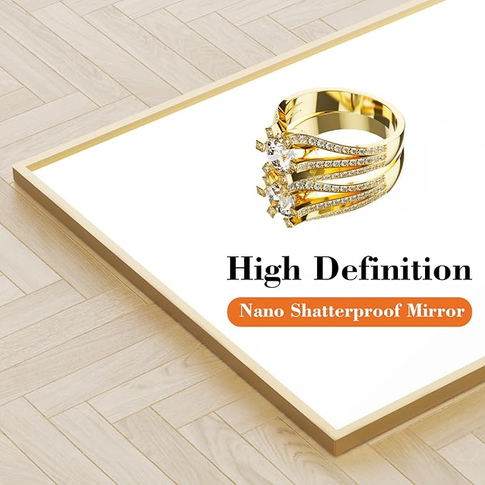 NEWBULIG Full Length Mirror, Upgraded Body Wall Mirrors with Shatter-Proof Glass, Floor Standing Mirror, Home Wall Decor