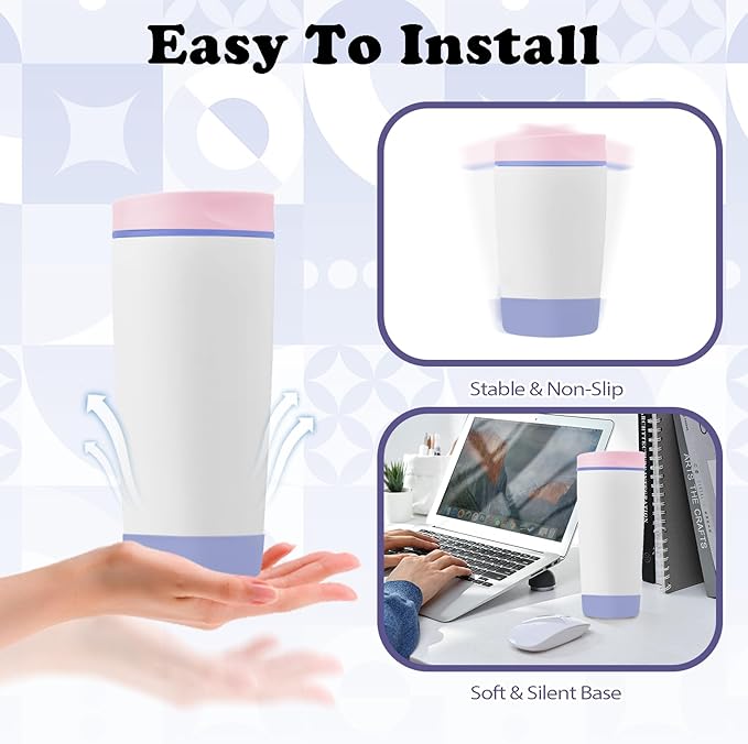 2Pcs Silicone Boot for Owala SmoothSip Slider Coffee Tumbler 20oz 12oz, Anti-Slip Sleeve for Travel Coffee Mug, Protective Accessories for Owala BPA Free (Cloudy Violet)
